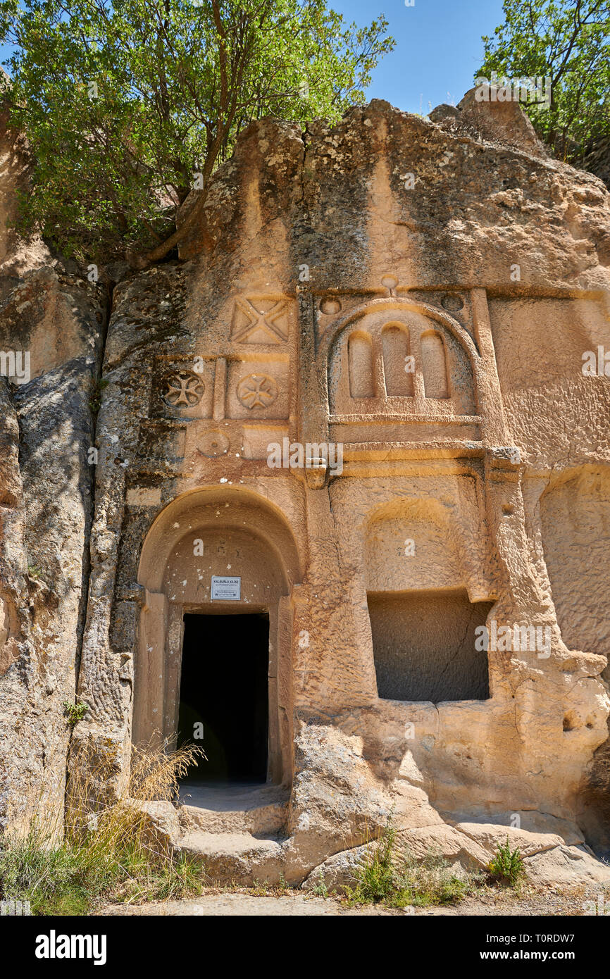 Bilder & Bilder von Kalburlu (St. Epthemios) Kirche dekorative Skulpturen, 9. Jahrhundert, die vadisi Kloster Tal, "anastır Vadisi", der Ihlar Stockfoto