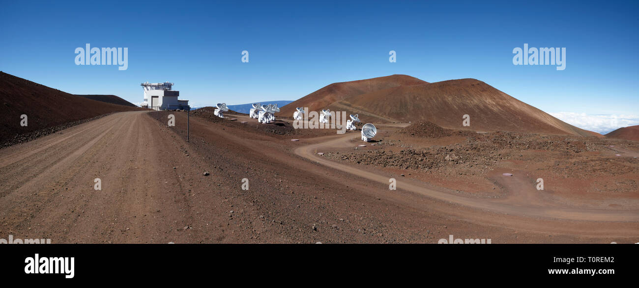 Telescope Array, Mauna Kea, Hawaii. Stockfoto