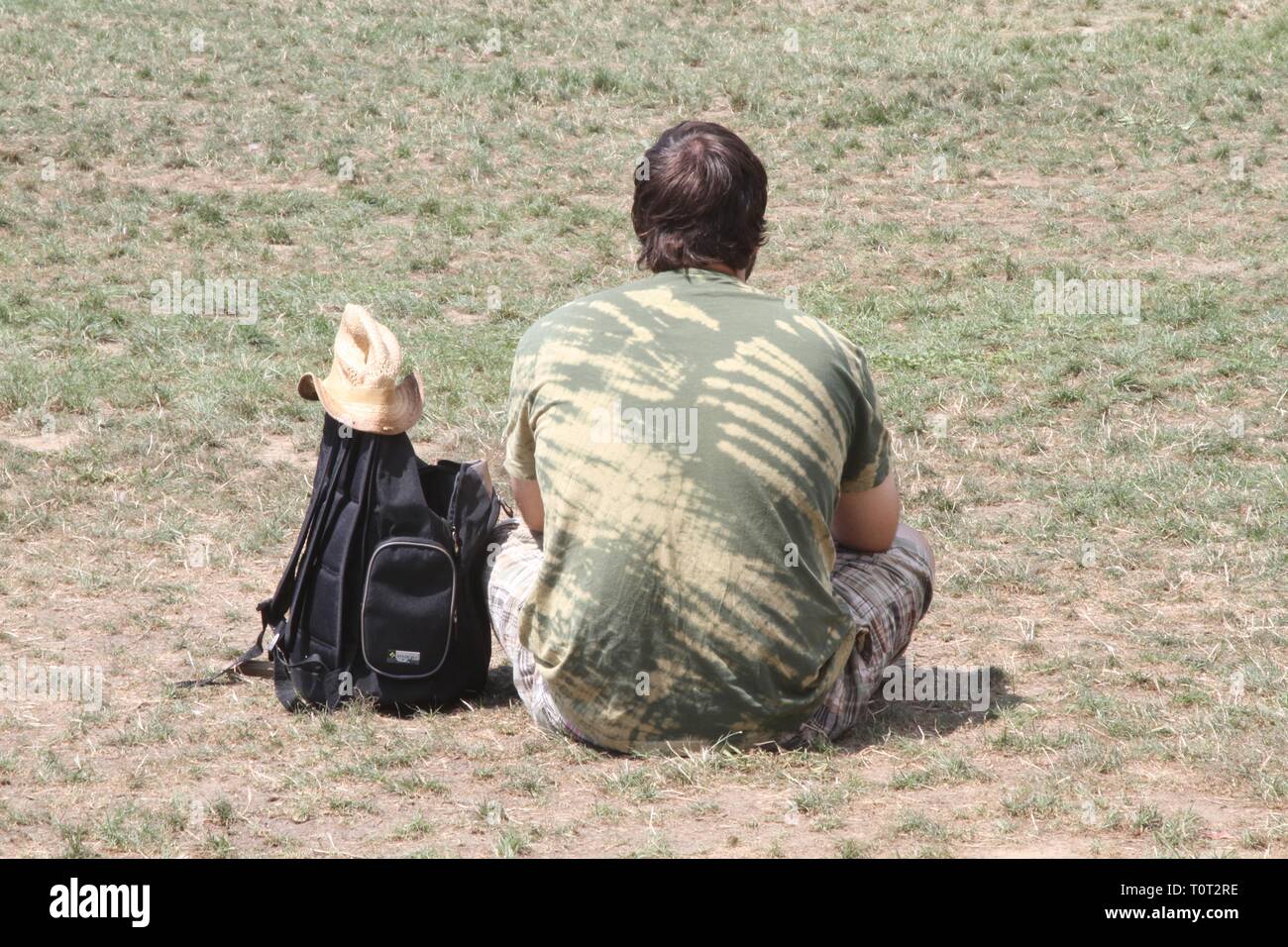 Dieses Konzert Ventilator ist nur das Mischen in einen Außenpool im Sommer Konzert Festival. Stockfoto