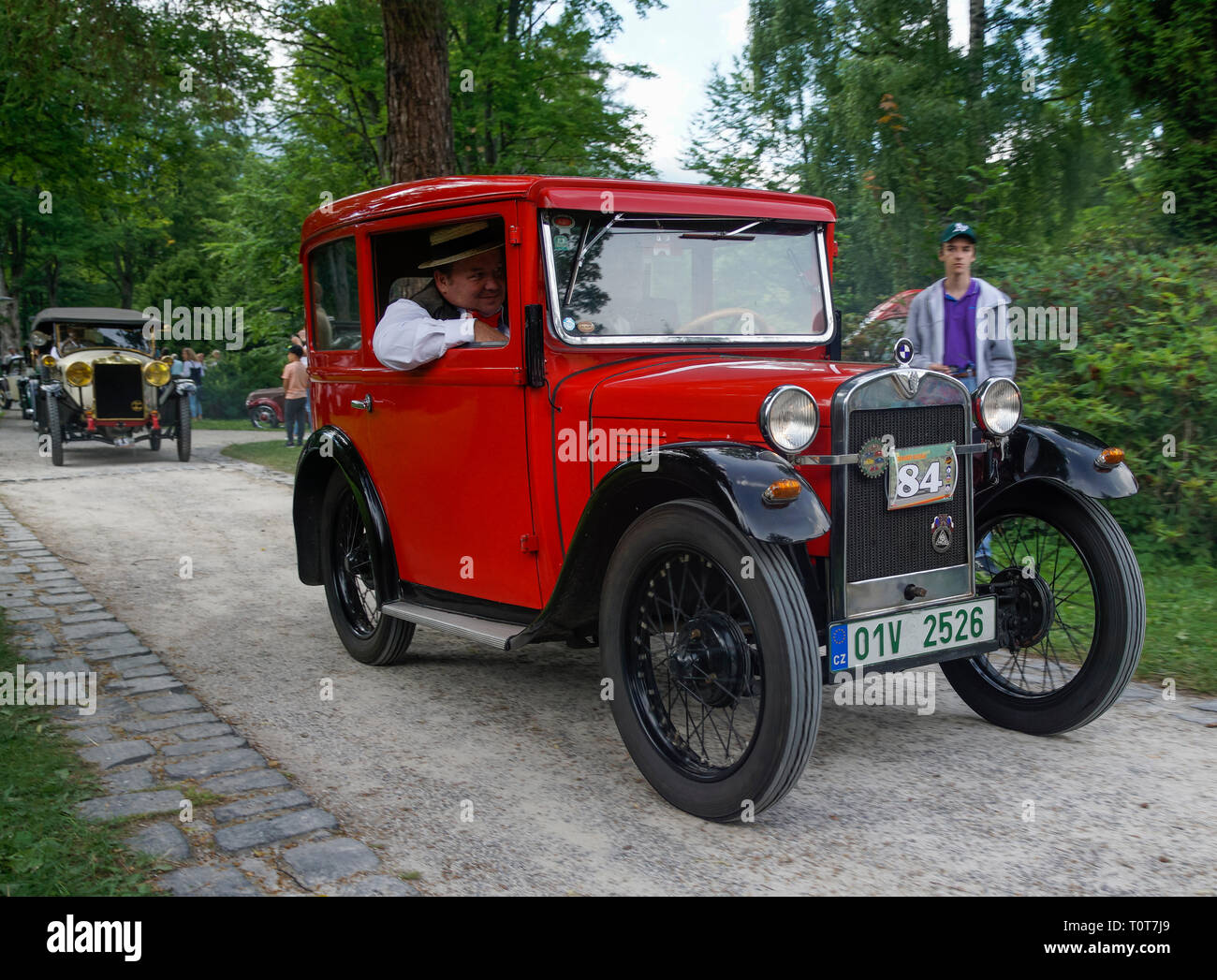 BMW 3/15 Dixi. Tatransky Oldtimer 2018. Tatranska Lomnica, Slowakei Stockfoto