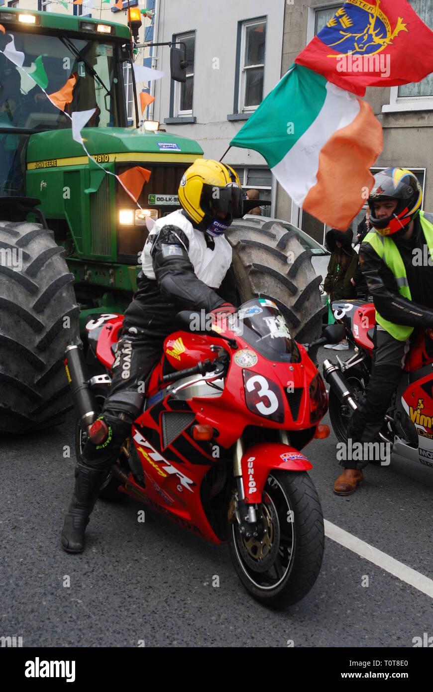 Motorrad in Parade Rathkeale County Limerick Irland Stockfoto