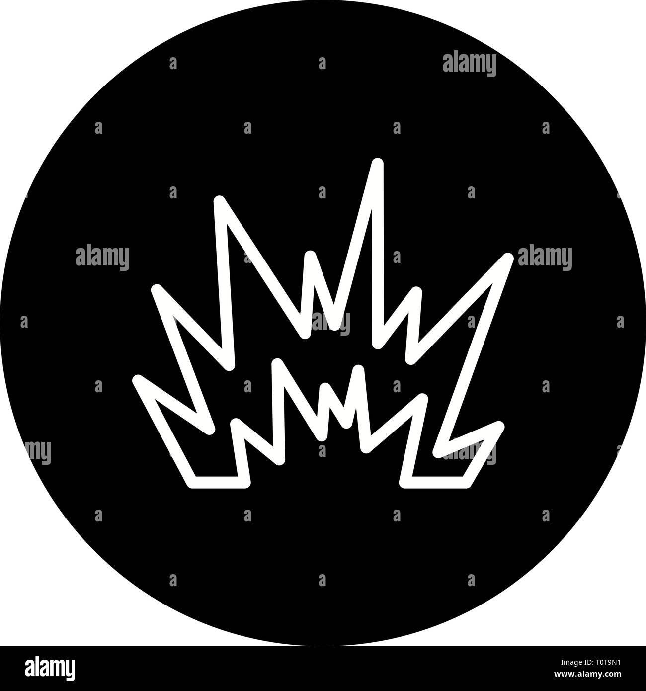 Abbildung: Blast Symbol Stockfoto