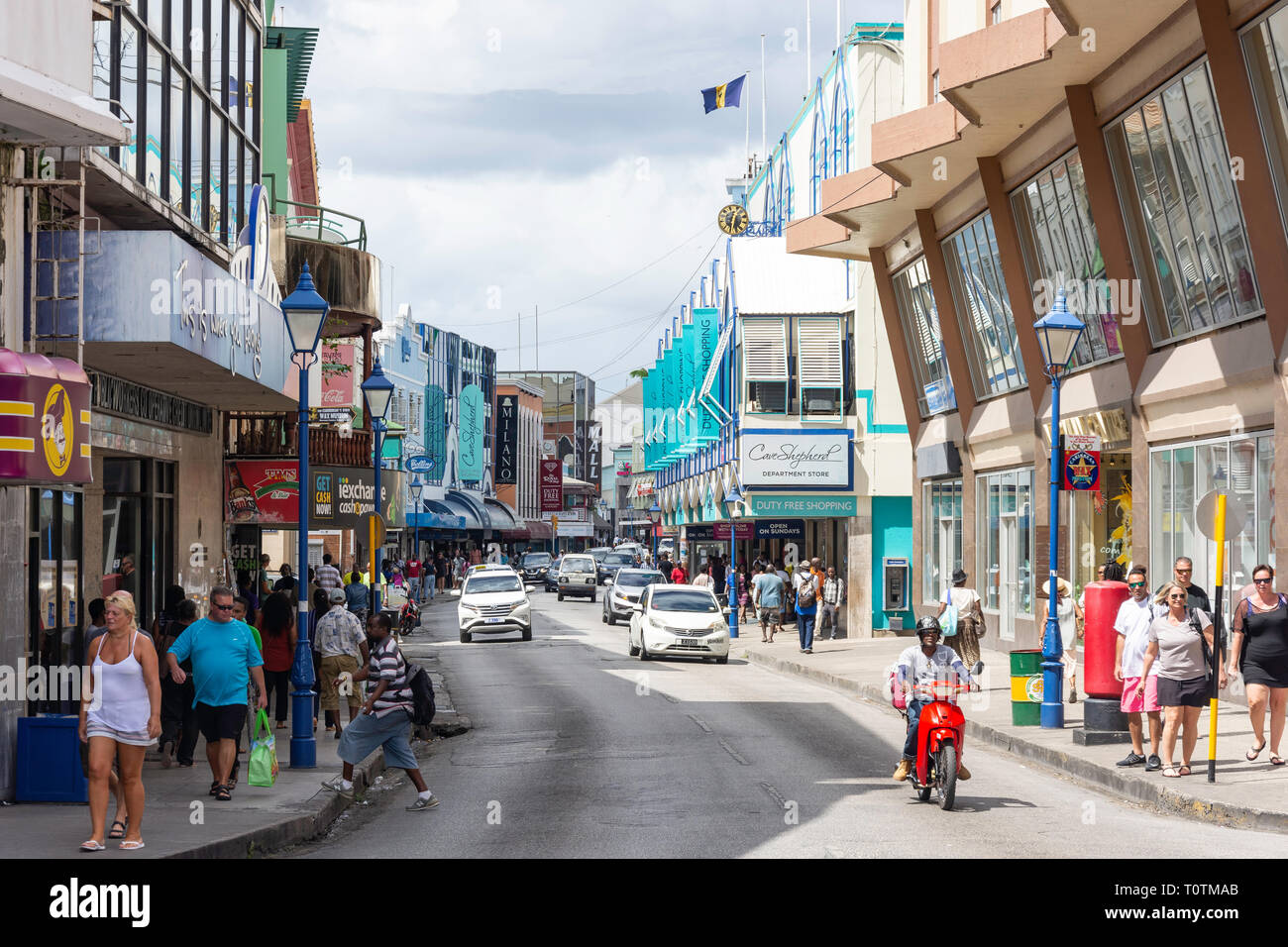 Die Broad Street, Bridgetown, Pfarrei St. Michael, Barbados, Kleine Antillen, Karibik ...