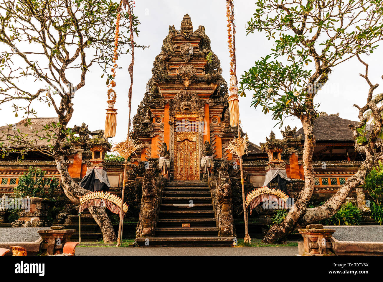 Balinesischen Tempel in Ubud Stockfoto