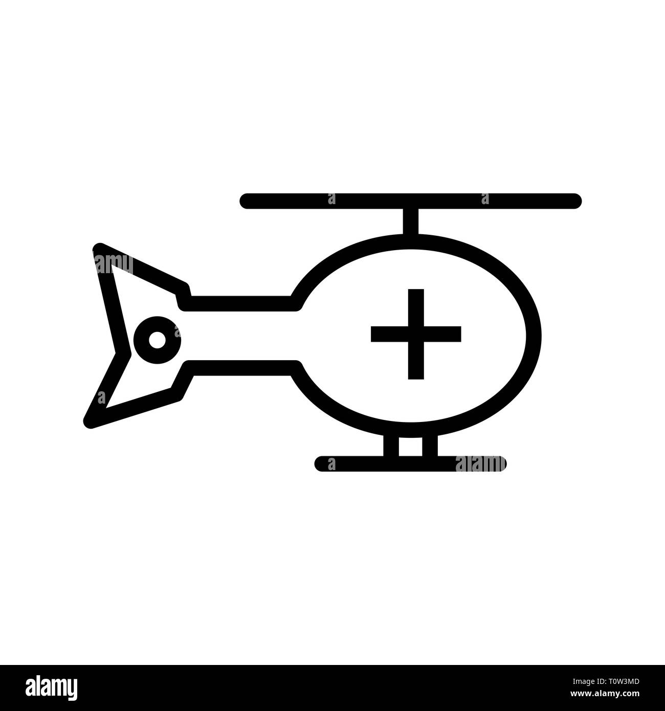 Abbildung: Hubschrauber Symbol Stockfoto