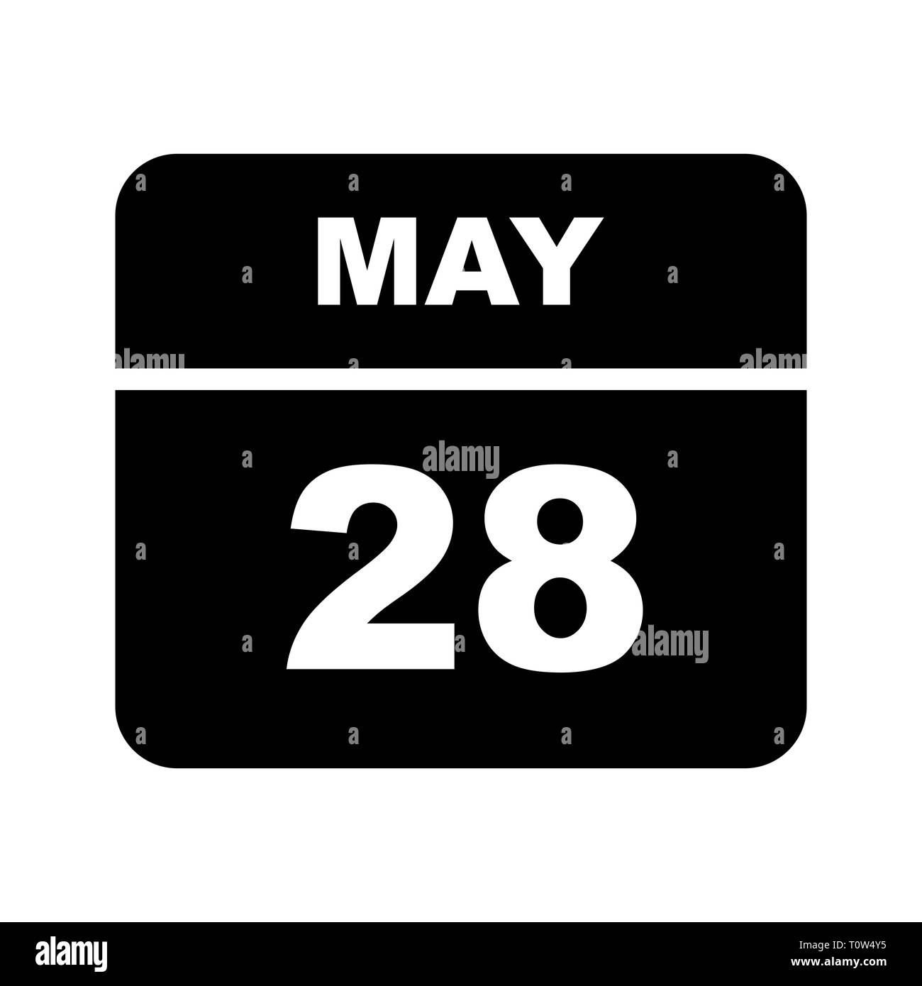 28.Mai Datum, an einem einzigen Tag Kalender Stockfotografie - Alamy