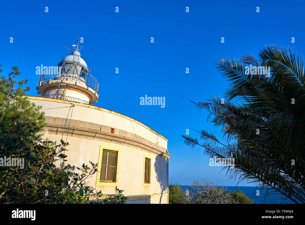 Oropesa del Mar Leuchtturm Faro in Castellon, Spanien Stockfoto