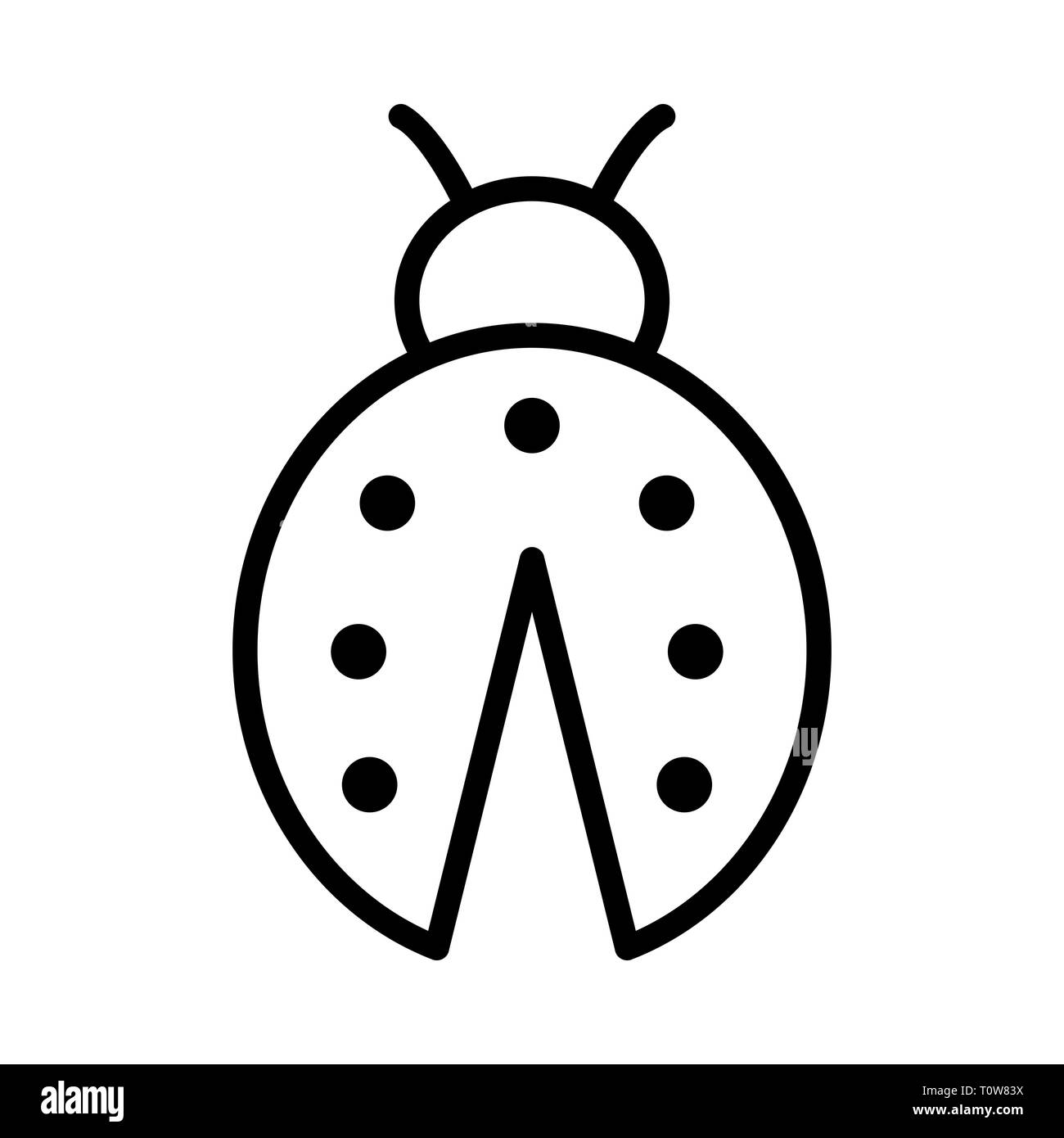 Abbildung: Lady Bug Symbol Stockfoto