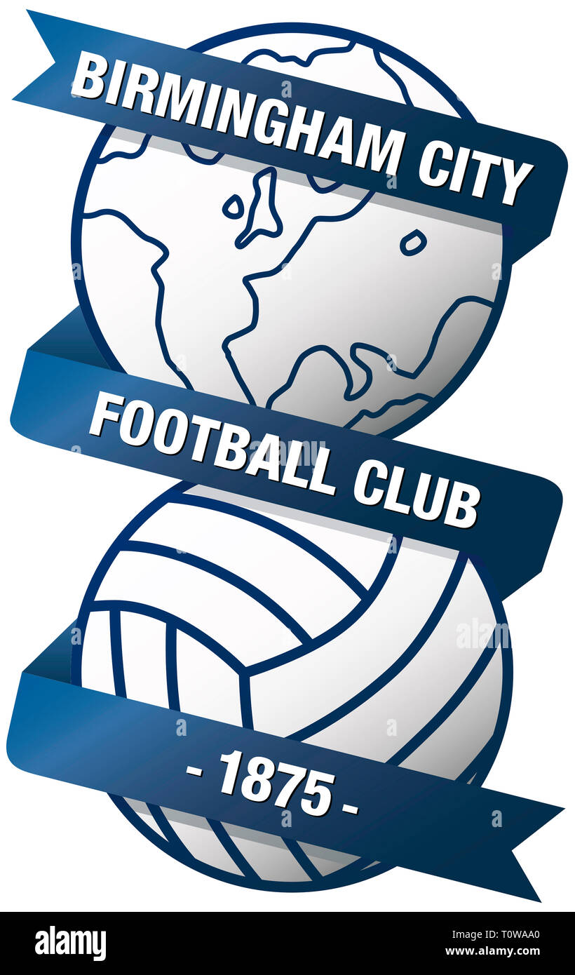 Logo der englischen Fußball-Nationalmannschaft Birmingham City Football  Club - Vereinigtes Königreich Stockfotografie - Alamy