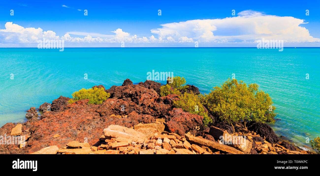 McDaniel's Lookout auf dem groyne mit Blick auf die Roebuck Bay. Stadt Strand, Broome Stockfoto