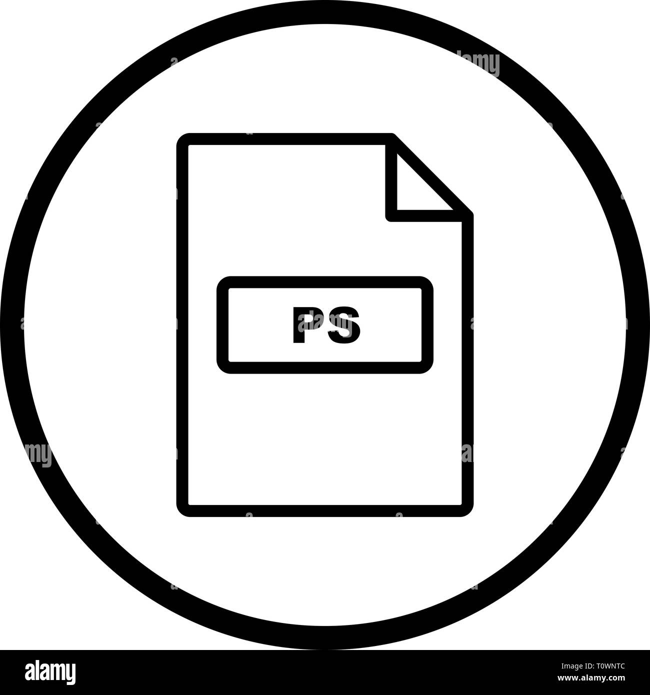 Abbildung: PS-Symbol Stockfoto