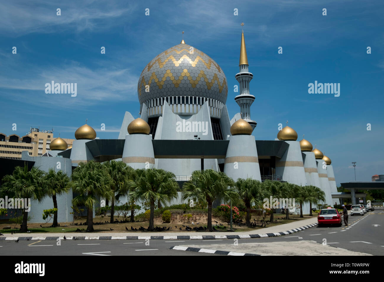 Die Sabah Staats Moschee in Kota Kinabalu, Sabah, Borneo, Malaysia. Stockfoto