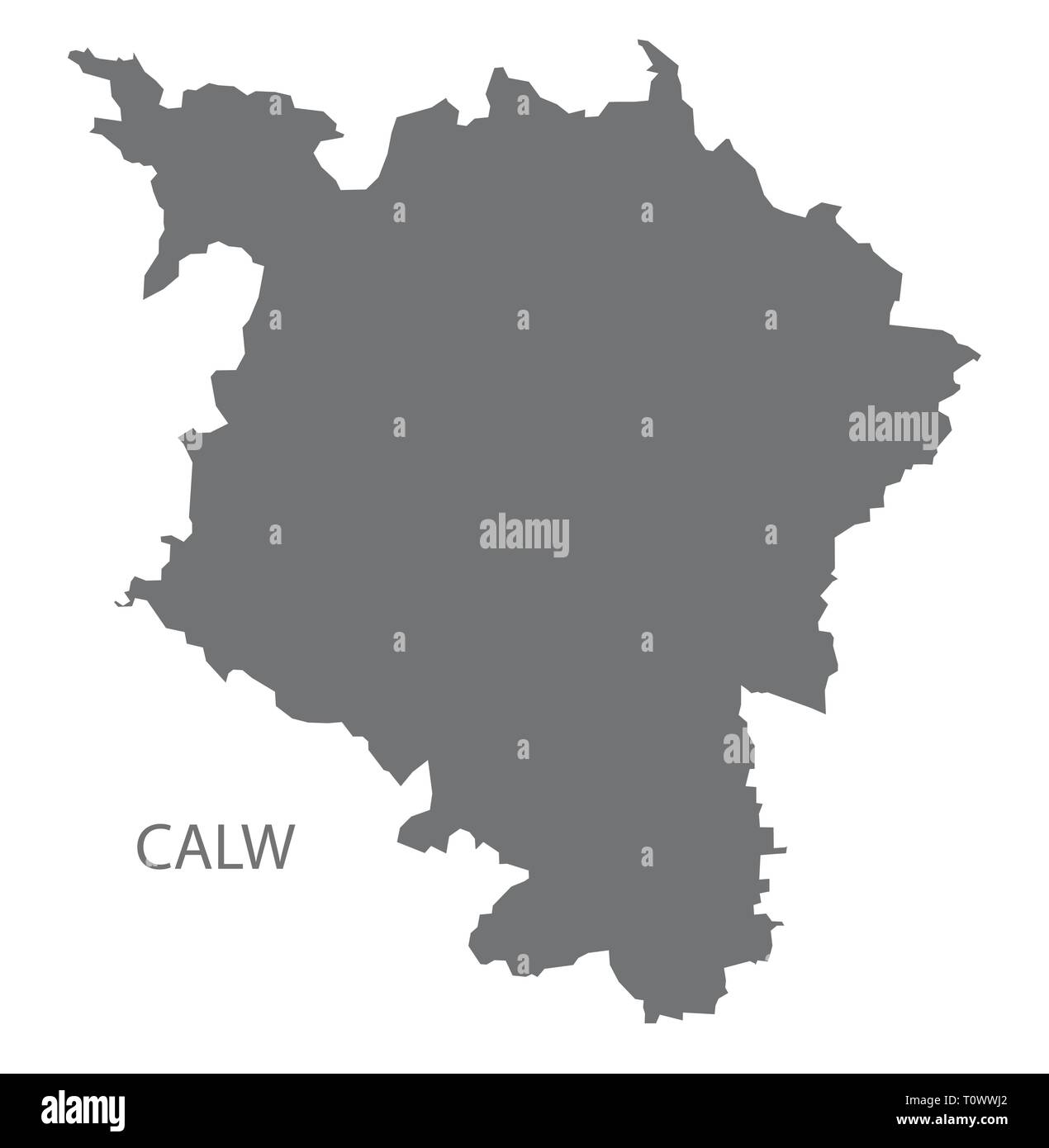 Calw Grafschaft Karte von Baden Württemberg Deutschland Stock Vektor