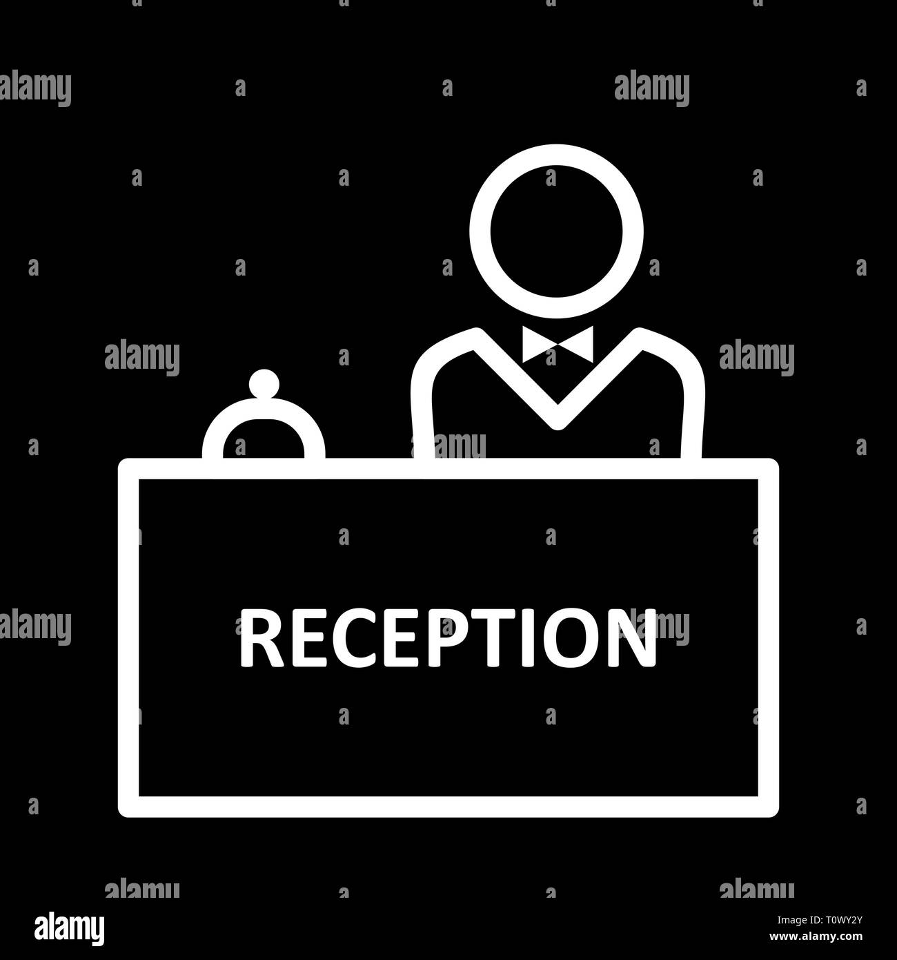 Abbildung: Rezeption Symbol Stockfoto