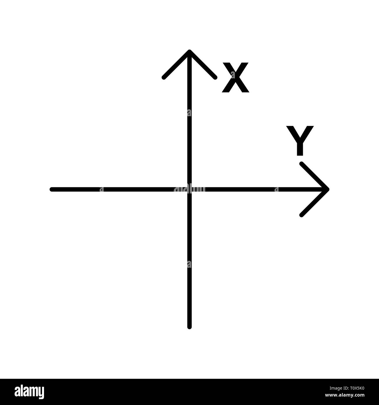Abbildung: Symbol der Achse Stockfoto