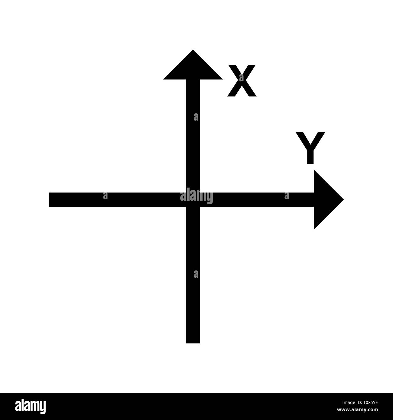 Abbildung: Symbol der Achse Stockfoto