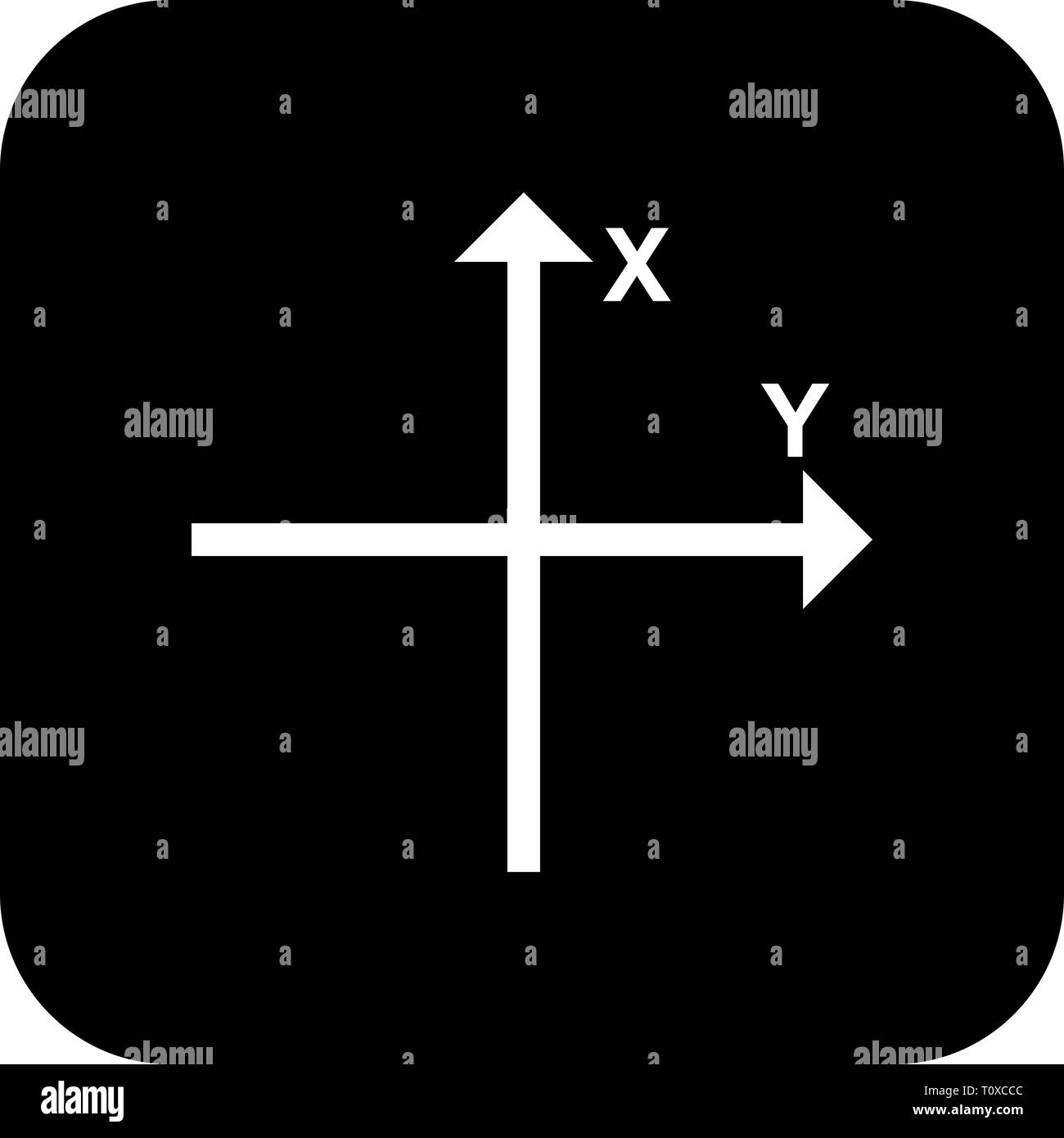 Abbildung: Symbol der Achse Stockfoto