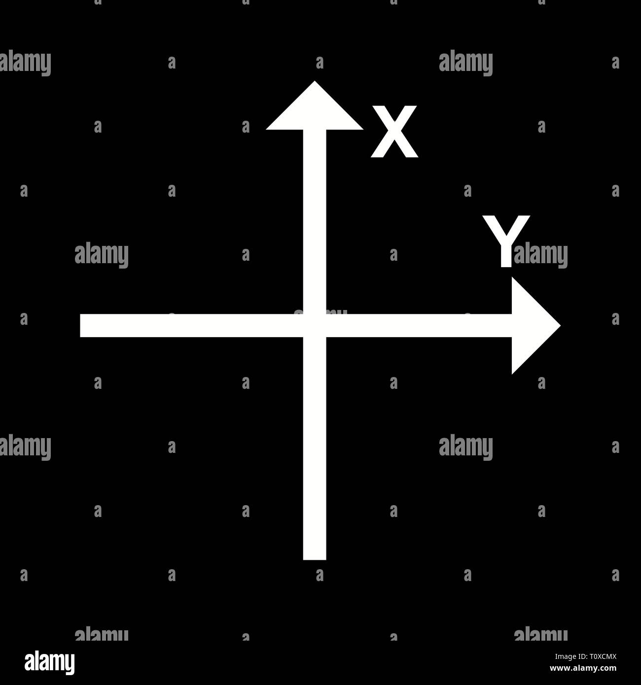 Abbildung: Symbol der Achse Stockfoto