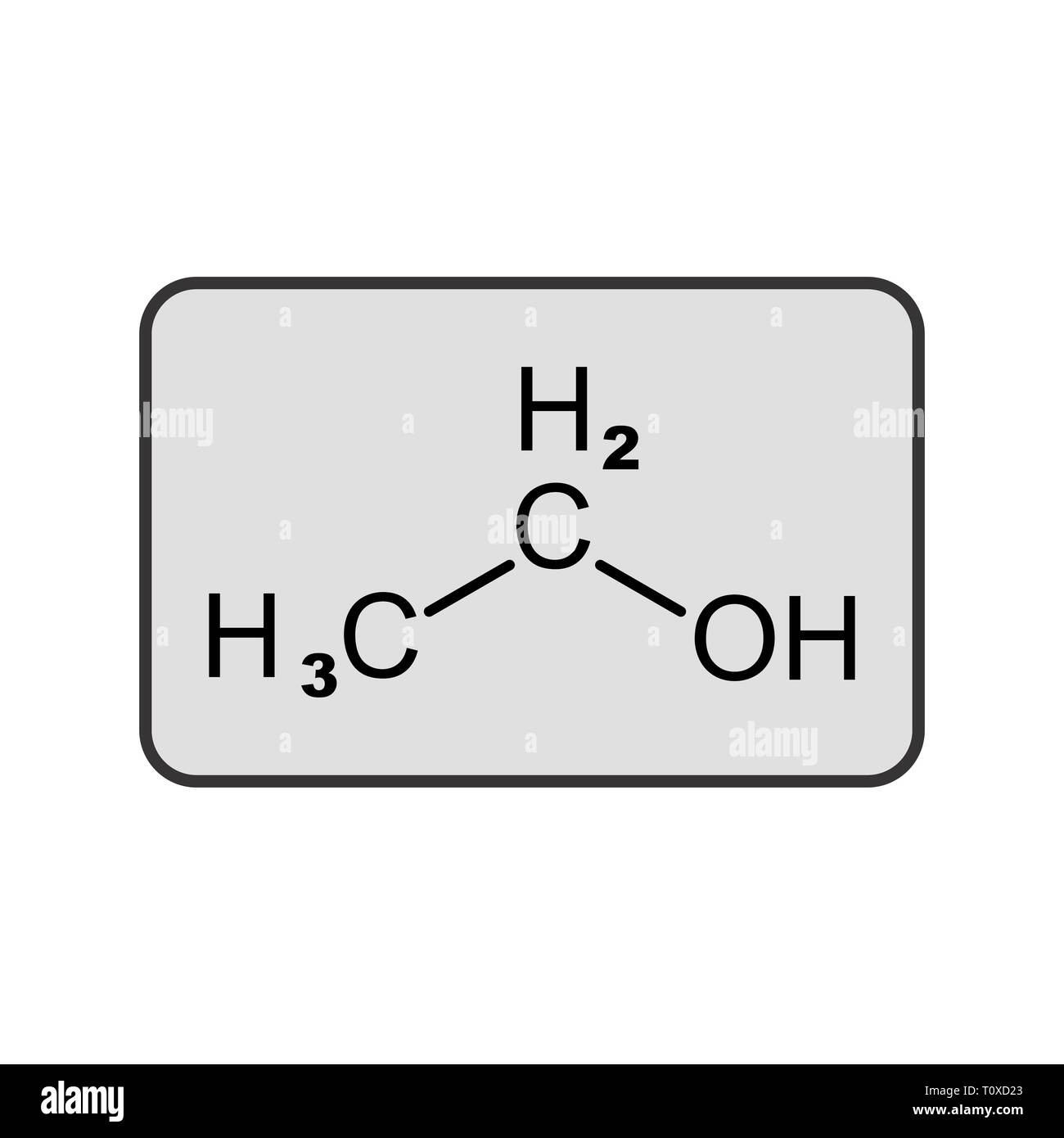 Abbildung: Ethanol Symbol Stockfoto