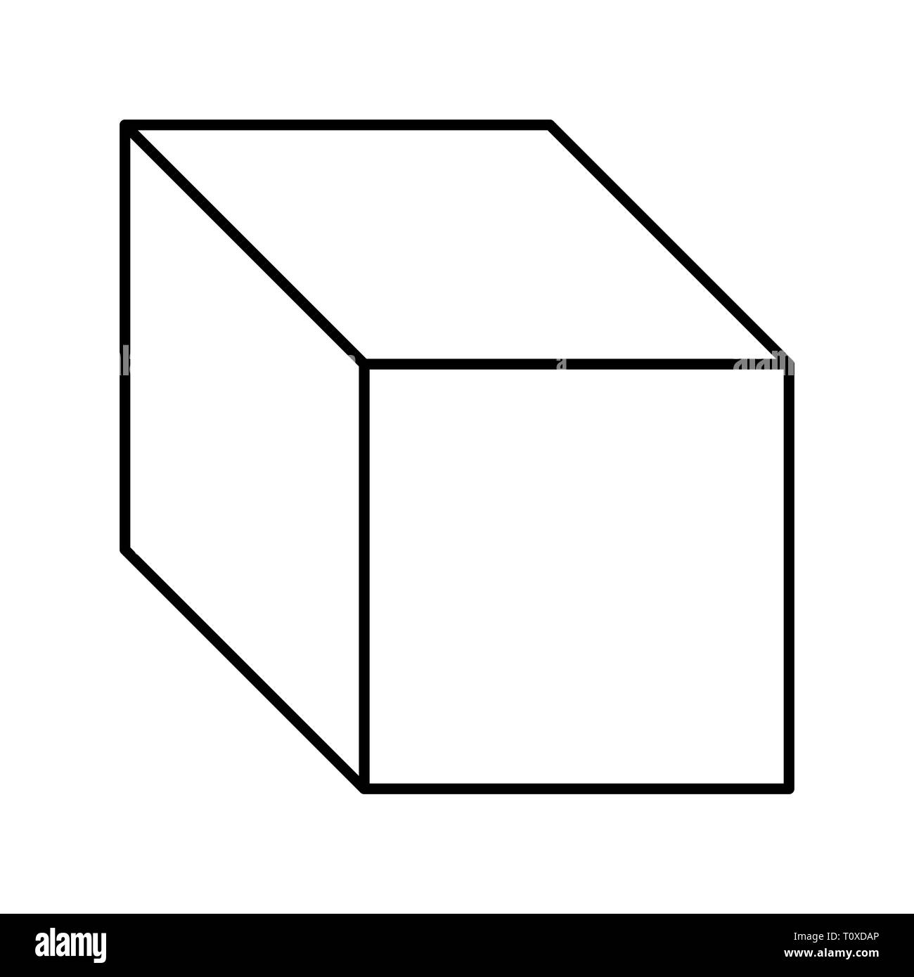 Abbildung: Cube Symbol Stockfoto
