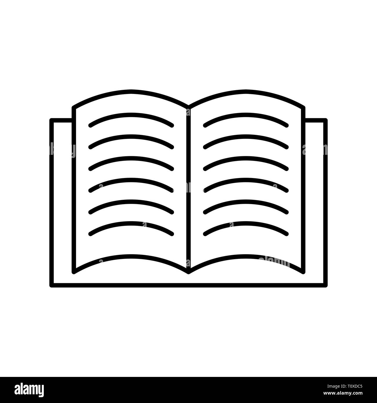 Abbildung: Symbol BUCH ÖFFNEN Stockfoto