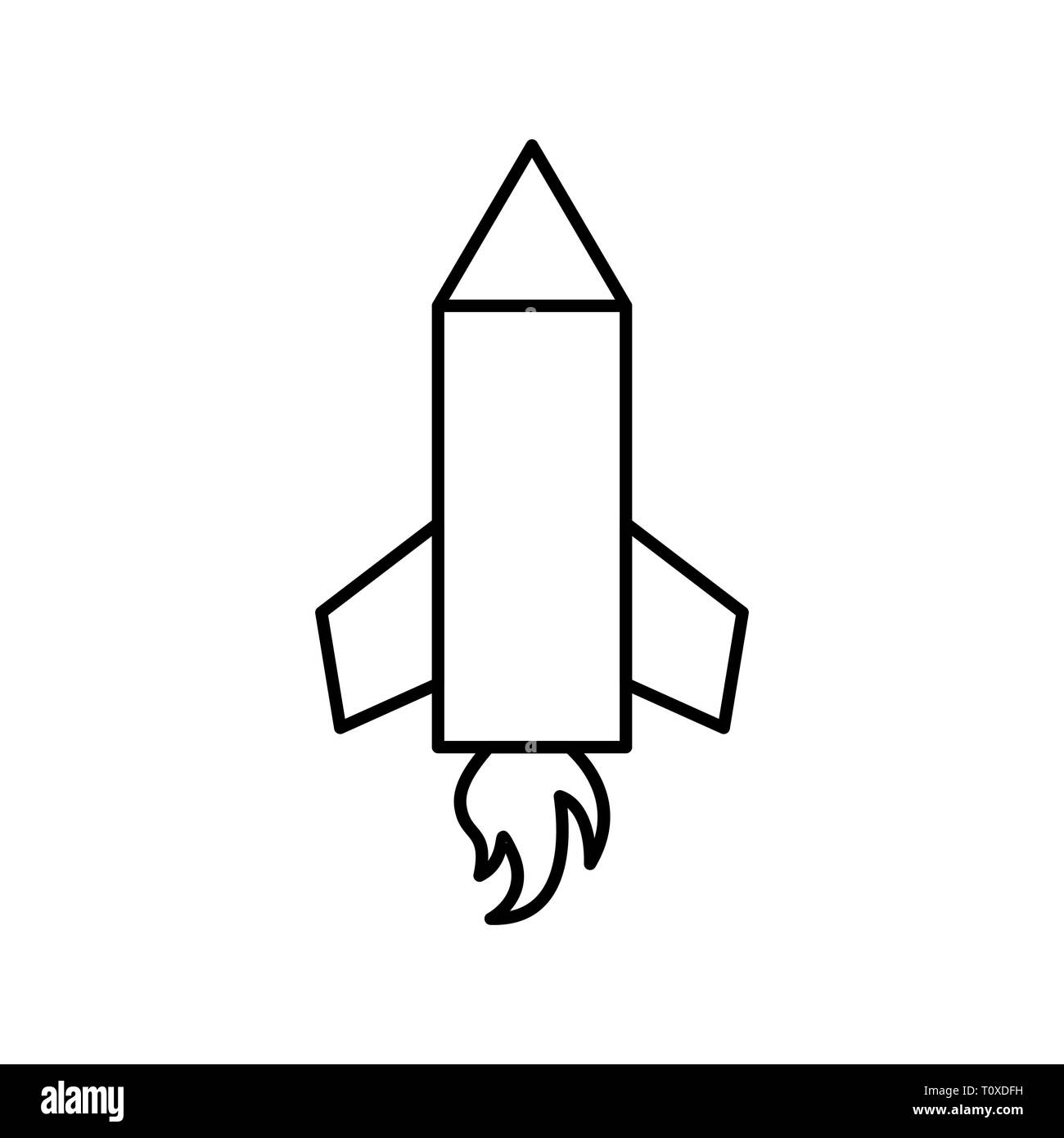 Abbildung: Bleistift Rakete Symbol Stockfoto