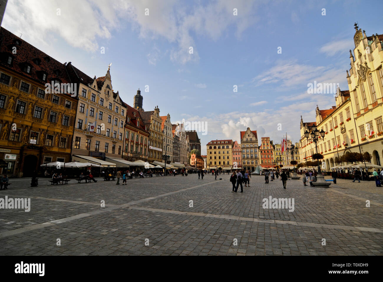 Marktplatz in Breslau, Polen Stockfoto