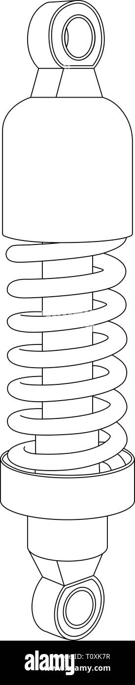 Stoßdämpfer. Ersatzteil für Fahrzeuge. Übersicht Symbol Stock Vektor
