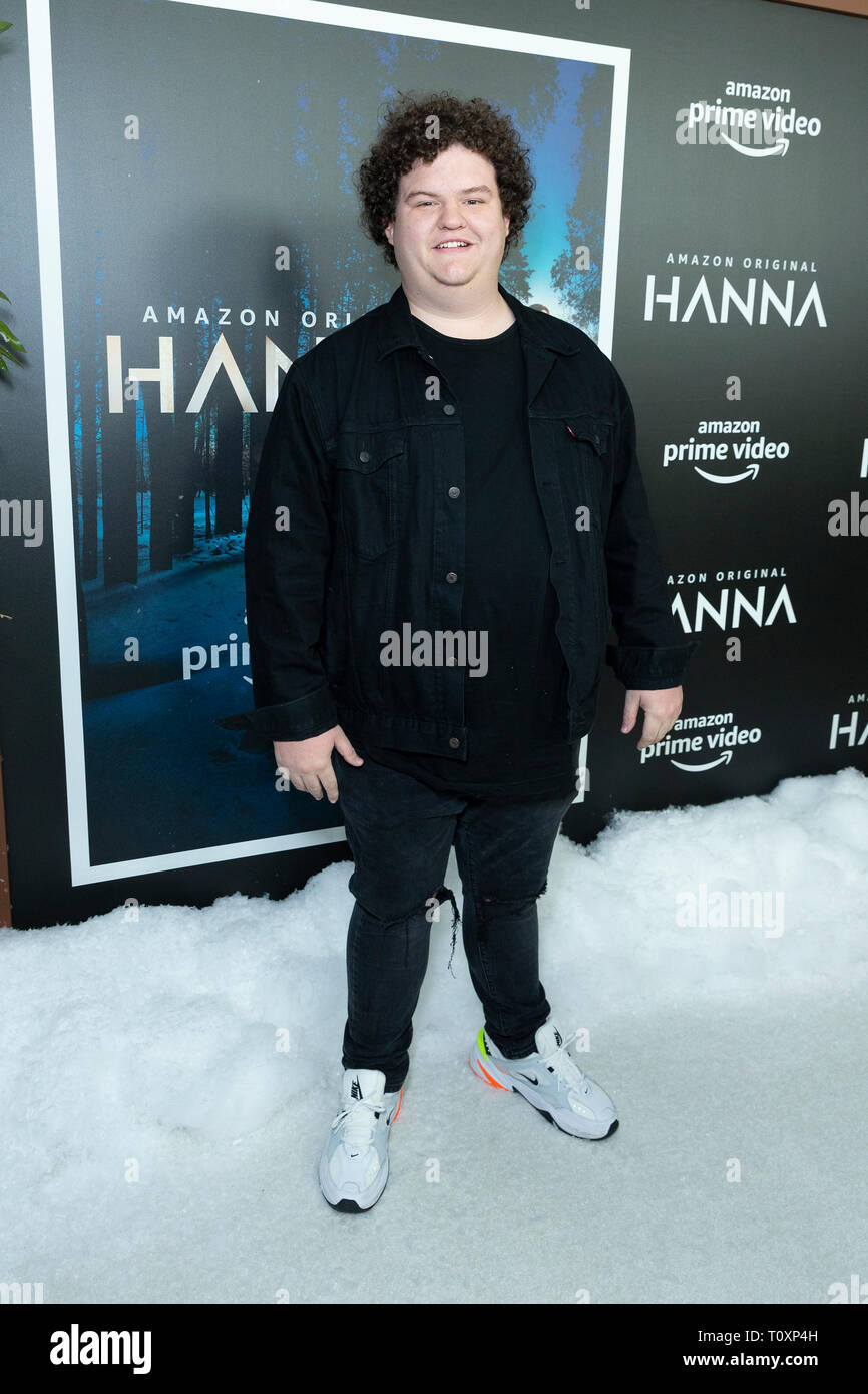 New York, Vereinigte Staaten. 21 Mär, 2019. Caleb Emery besucht Saison 1 von Hanna auf Amazon Prime Video in Whitby Credit: Lev Radin/Pacific Press/Alamy leben Nachrichten Stockfoto