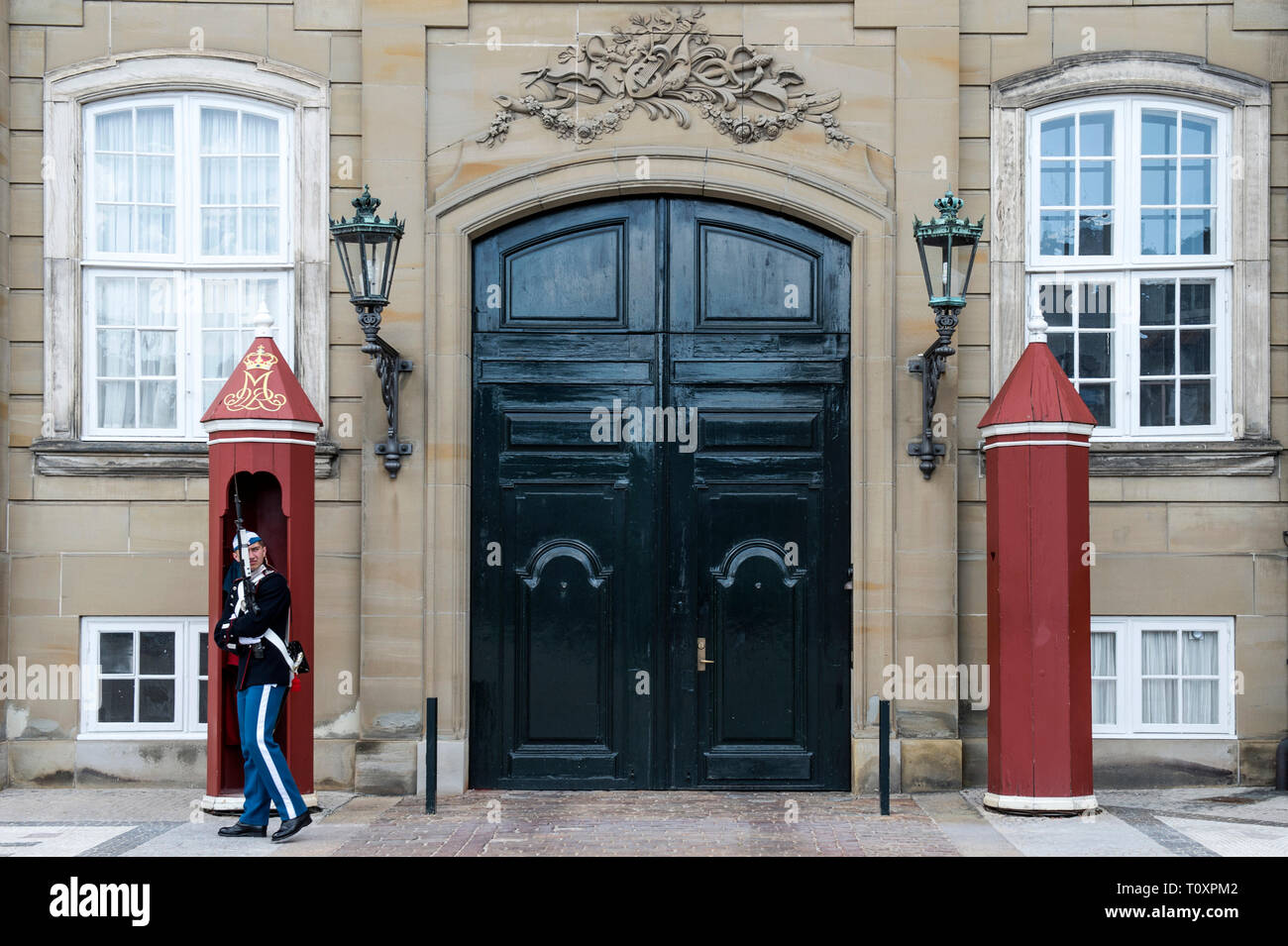 Dänemark, Kopenhagen, Schloss Amalienborg, Detail Stockfoto