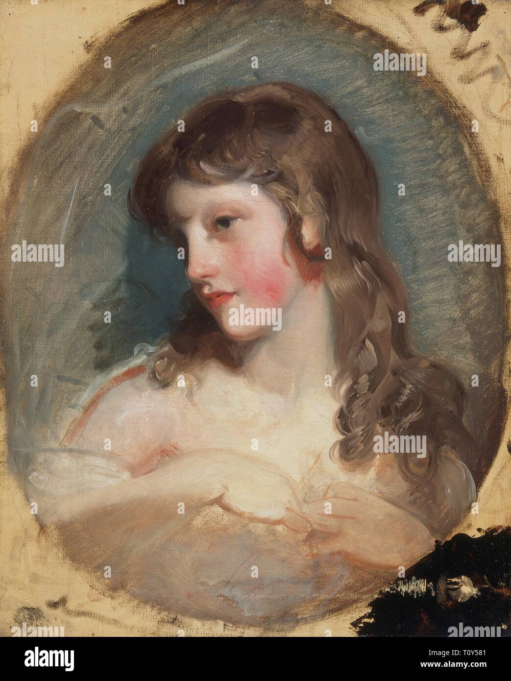 Studie eines Mädchens, c 1800. Schöpfer: Thomas Lawrence. Stockfoto