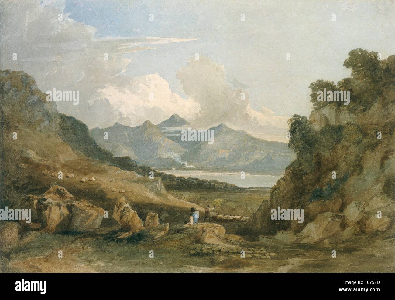 Snowdon, c 1810. Schöpfer: David Cox der Ältere. Stockfoto