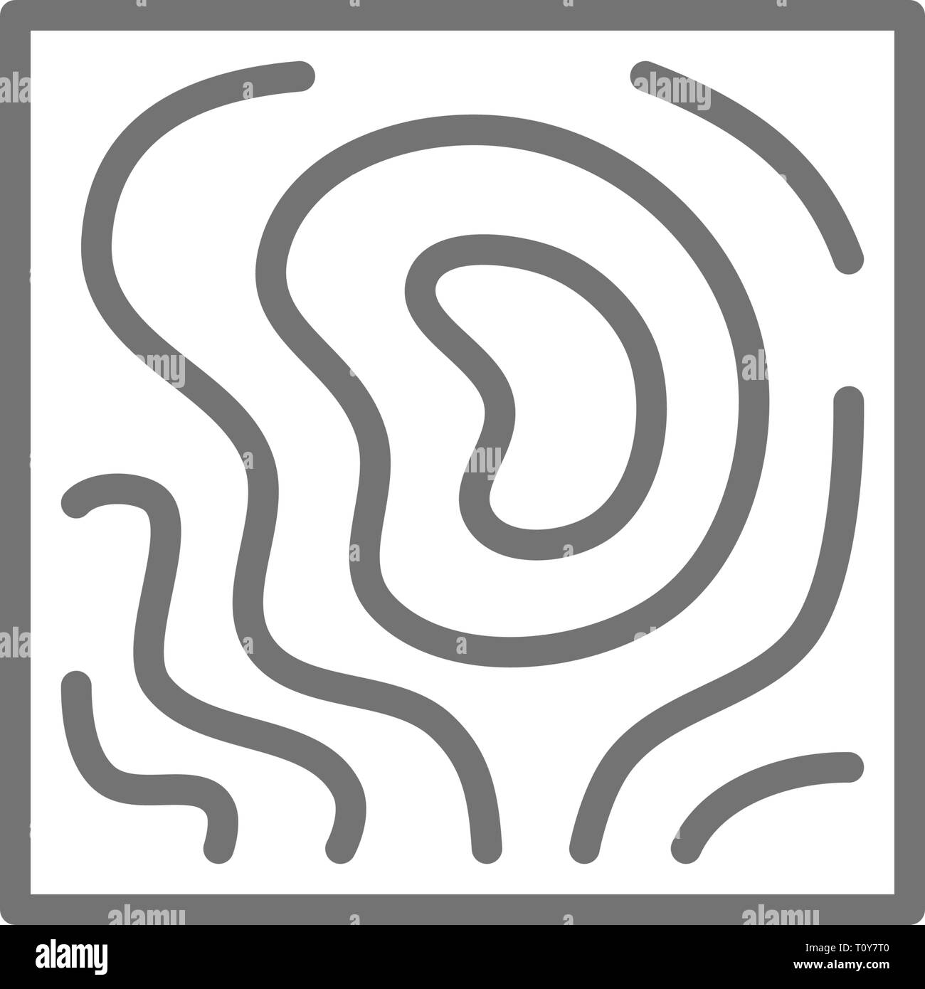 Geographische topografische Karte Raster, Geolocation, GPS-Karte Lage Symbol Leitung. Stock Vektor