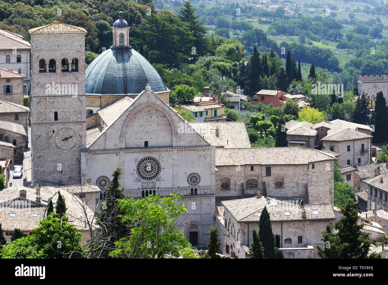 Assisi Altstadt vistas und Details, die Erkundung der historischen Stadt Stockfoto