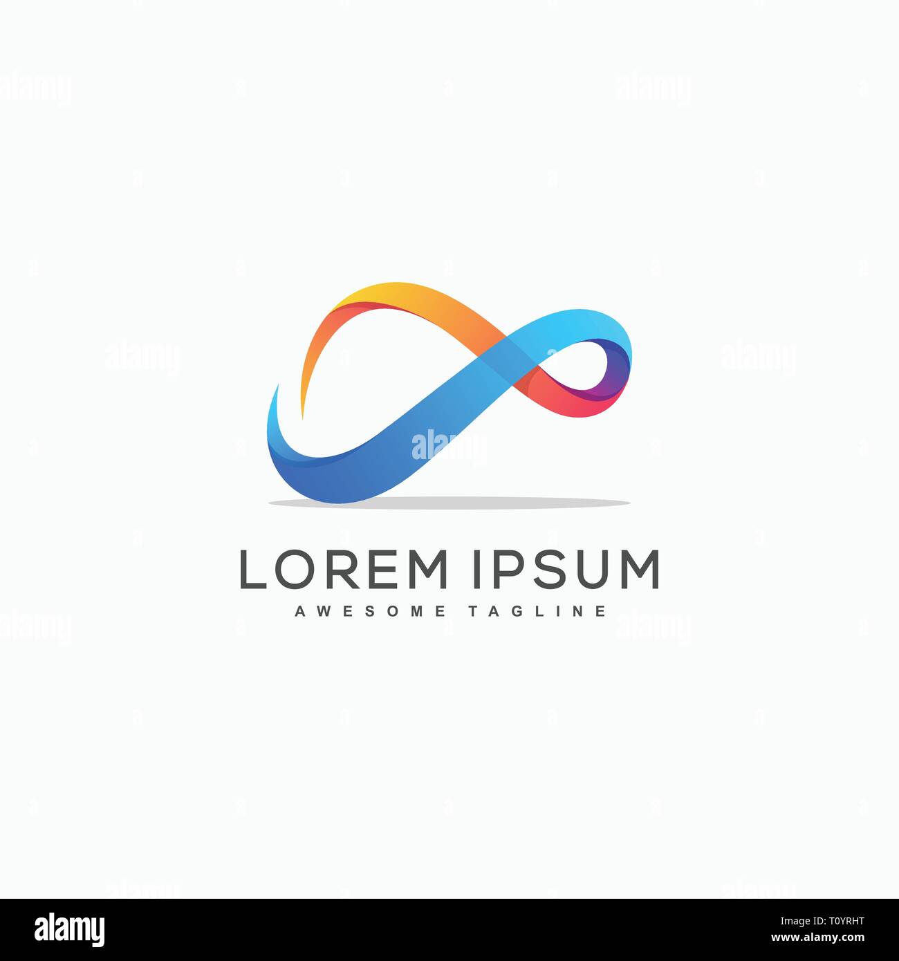 Infinity Konzeption Illustration Vektor Design vorlage. Geeignet für kreative Industrie, Multimedia, Entertainment, Ausbildungen, Shop, und alle damit verbundenen Bus Stock Vektor