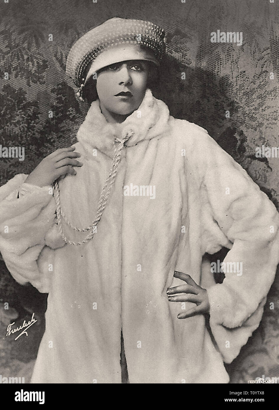 Fotografische Porträt von Virginia Vally - Stummfilmzeit Stockfoto