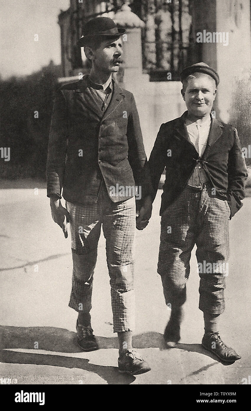 Fotografische Porträt von Pat & Patachon - Stummfilmzeit Stockfoto