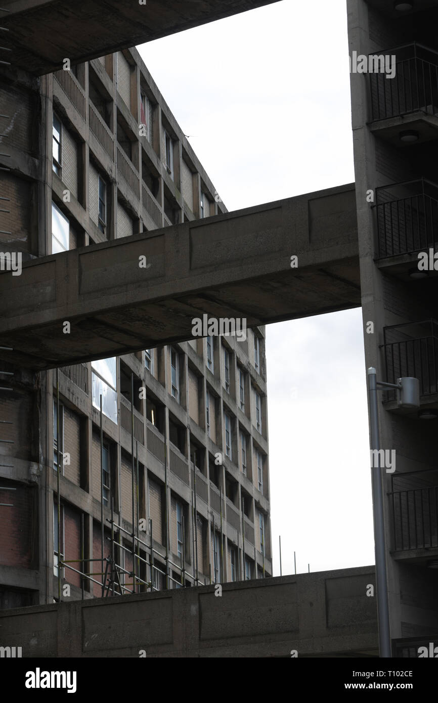 Park Hill Wohnungen, Sheffield. Stockfoto