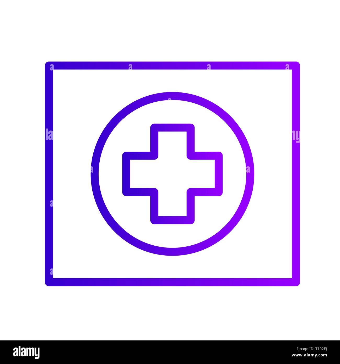 Abbildung: Hospiatal Schild Symbol Stockfoto