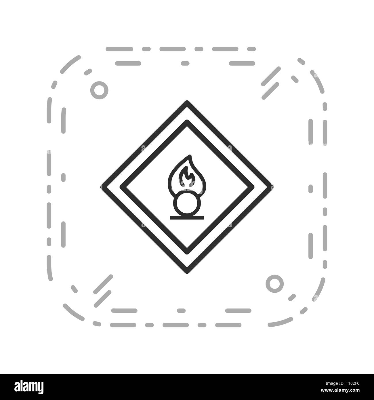 Abbildung: Oxidationsmittel Schild Symbol Stockfoto