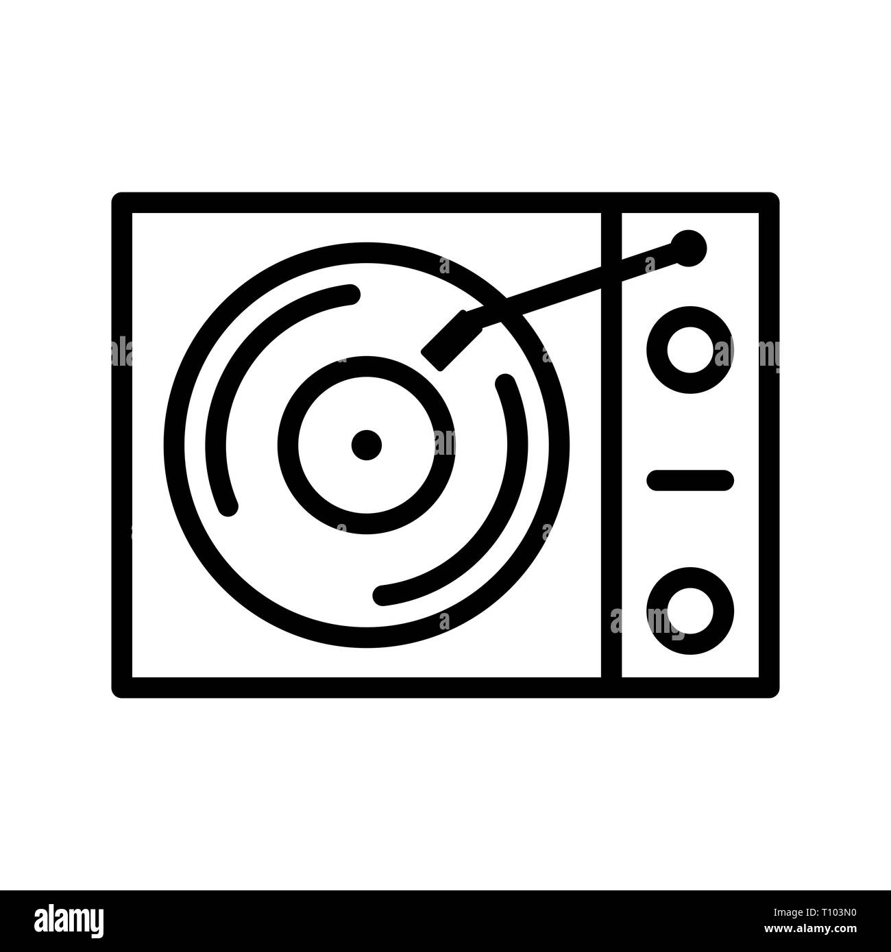 Abbildung: Vinyl player Symbol Stockfoto