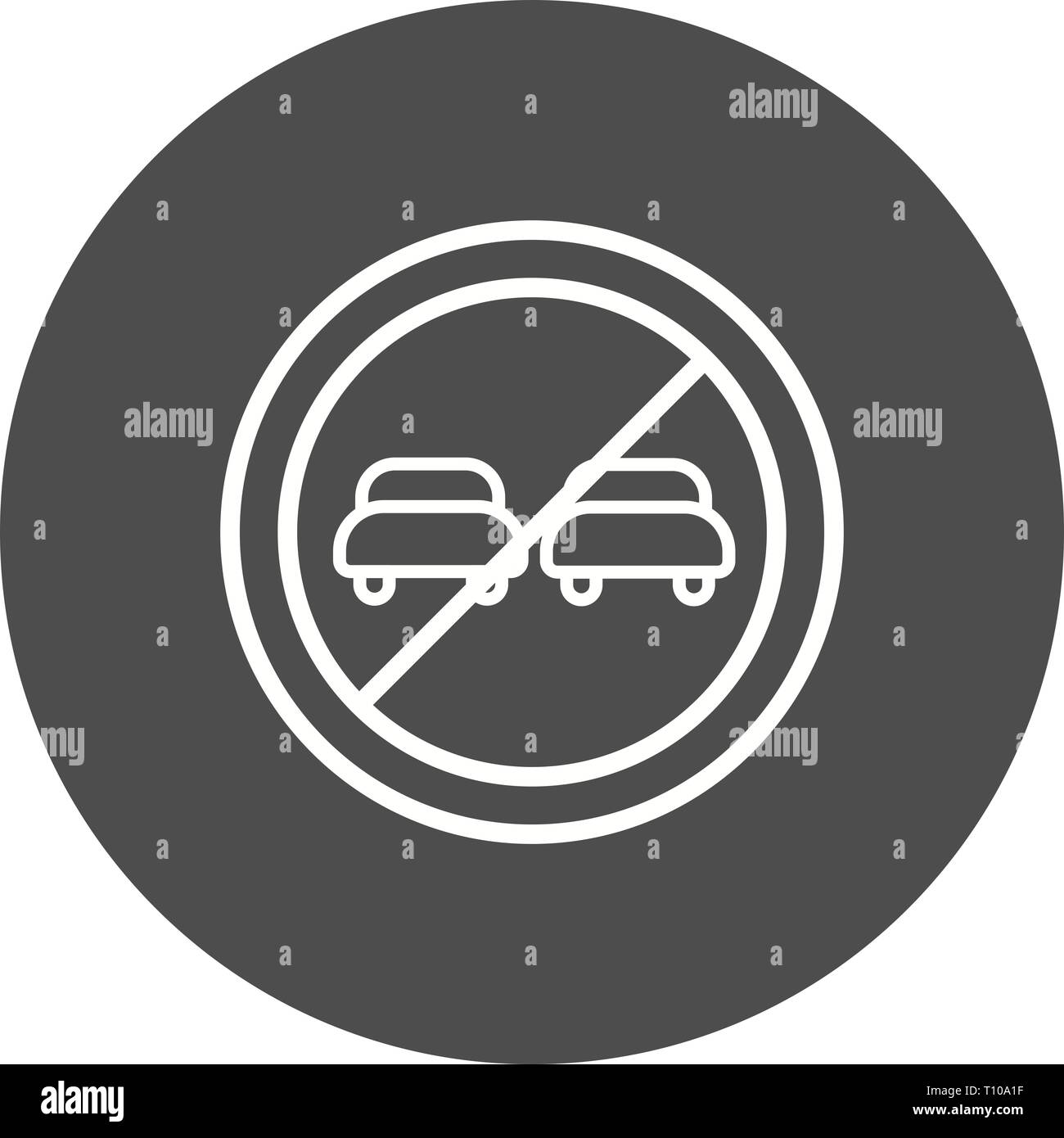 Abbildung Uberholen Verboten Symbol Stockfoto Bild 241567691