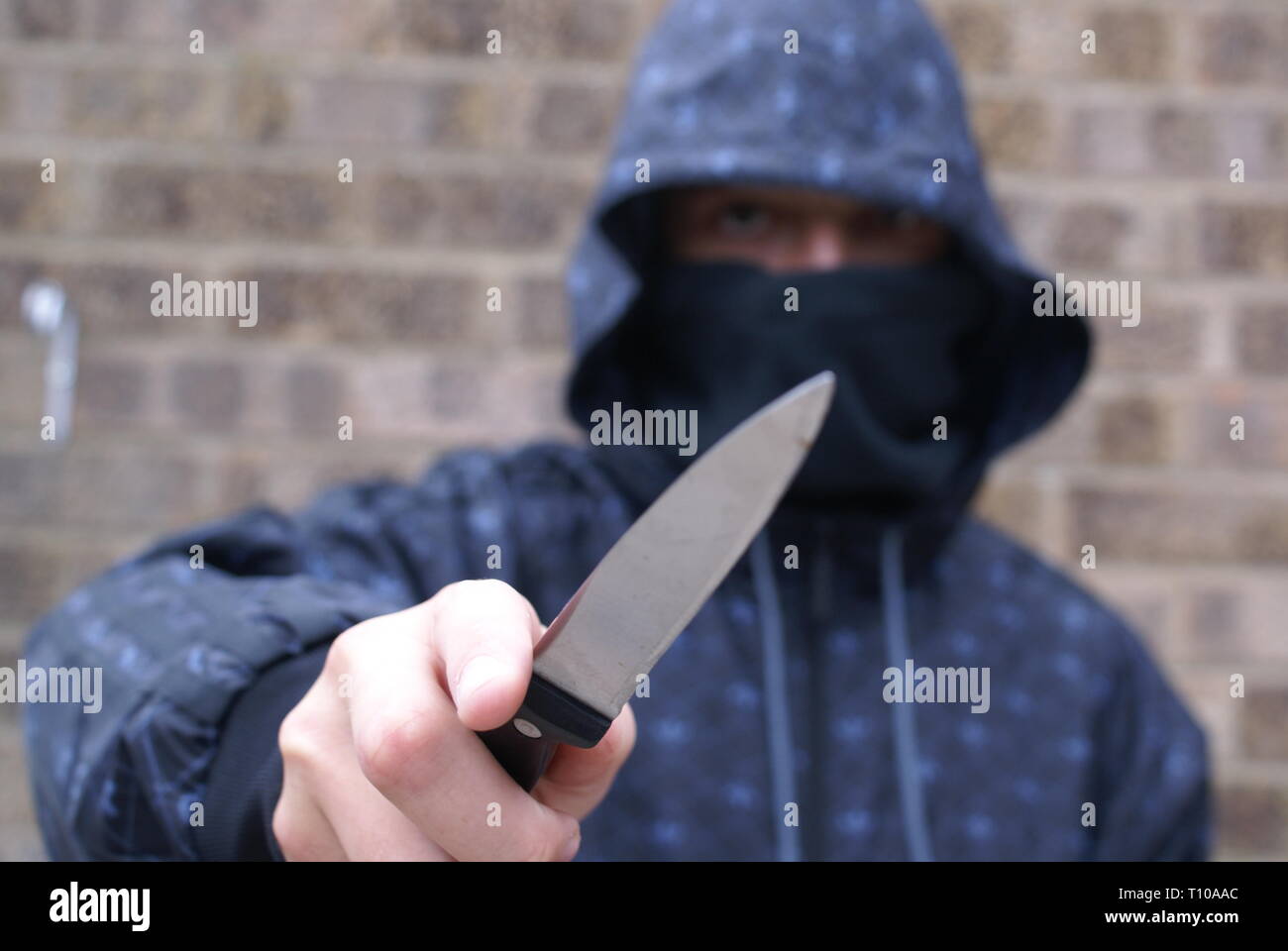 Messer-Kriminalität Stockfoto