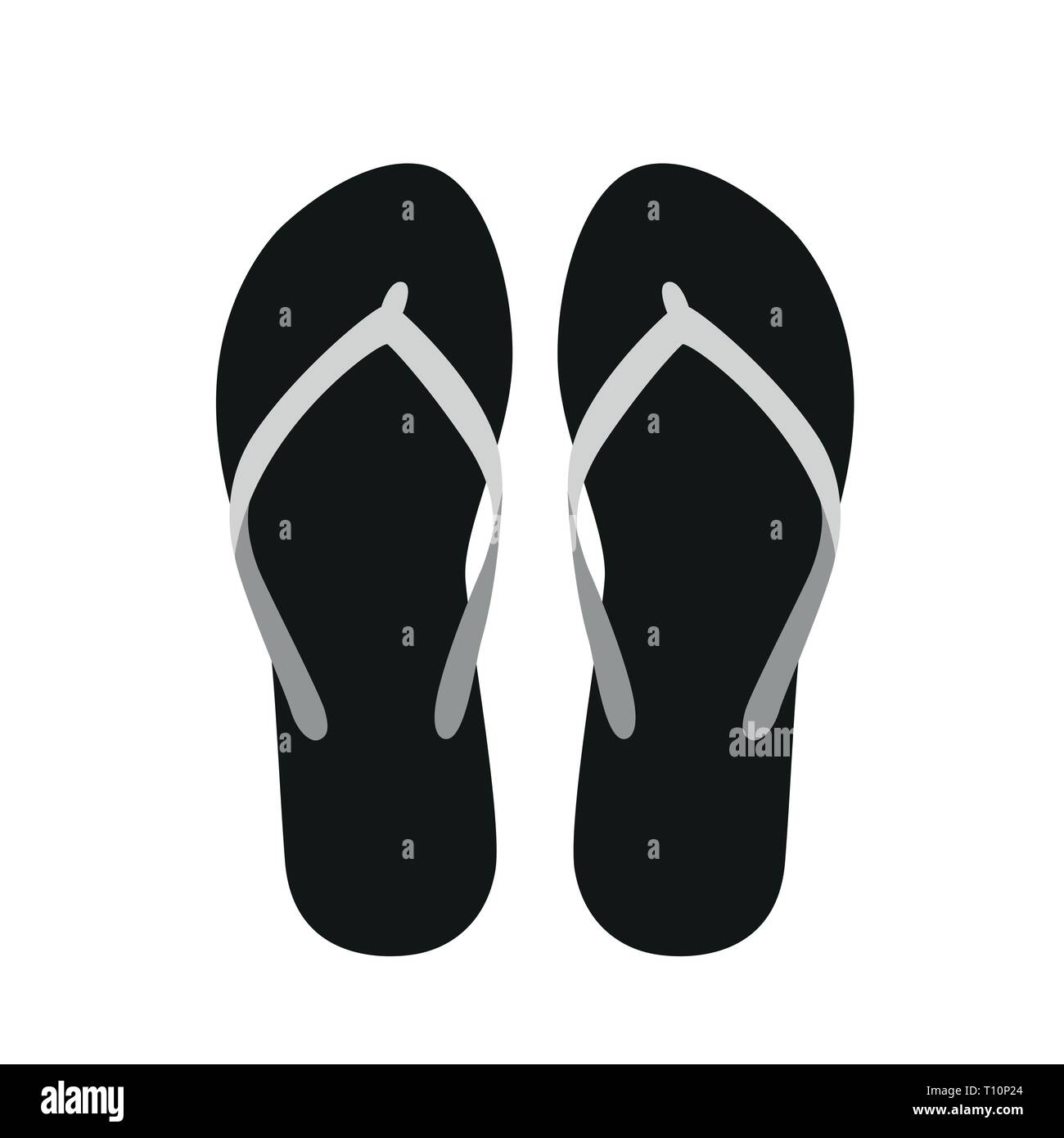 Flip Flops einfache Piktogramm auf einem weißen Hintergrund  Vektor-illustration EPS 10 isoliert Stock-Vektorgrafik - Alamy