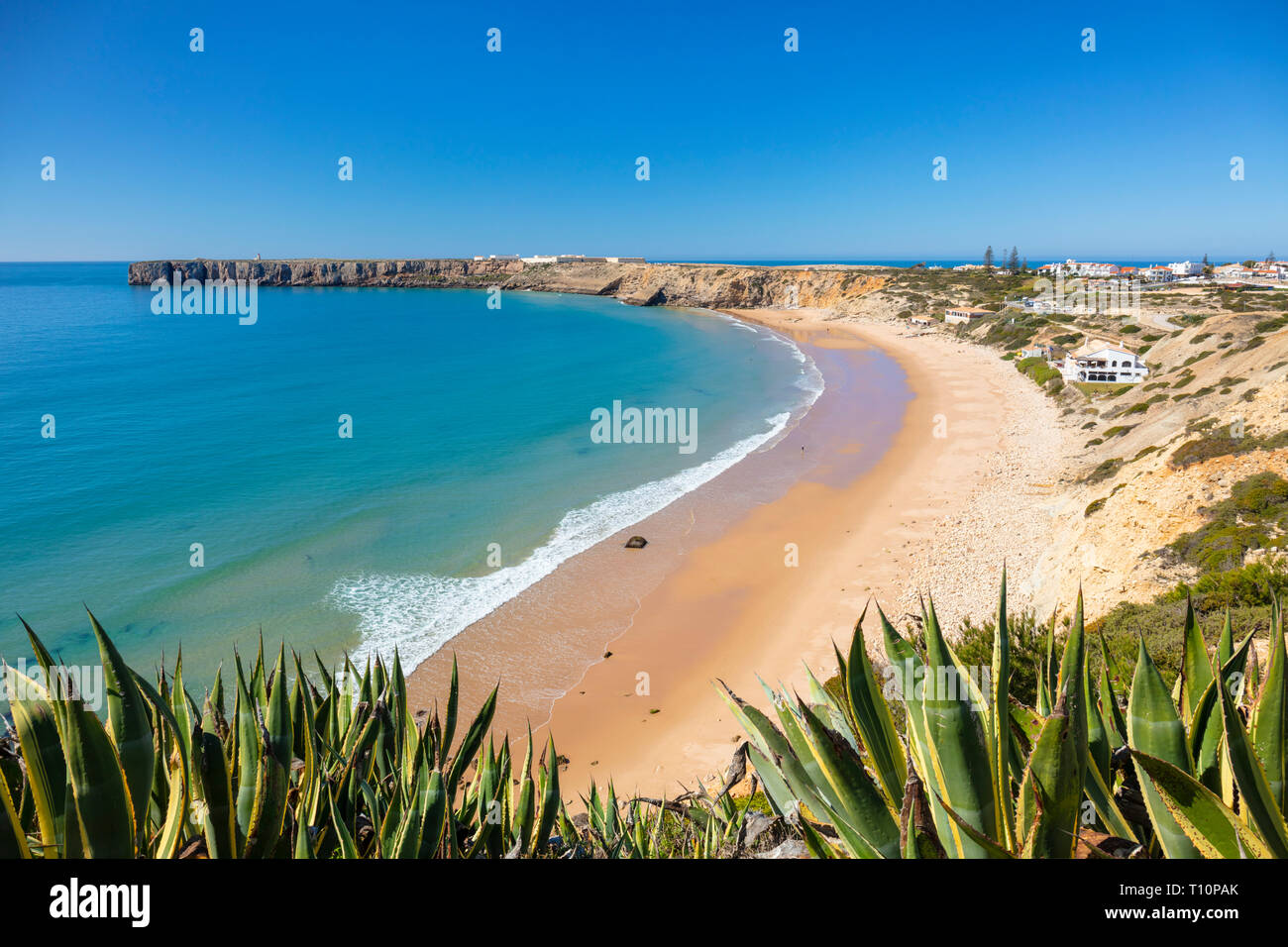 Mareta Beach Sagres Strand Praia da mareta Sagres Algarve Portugal EU Europa Stockfoto