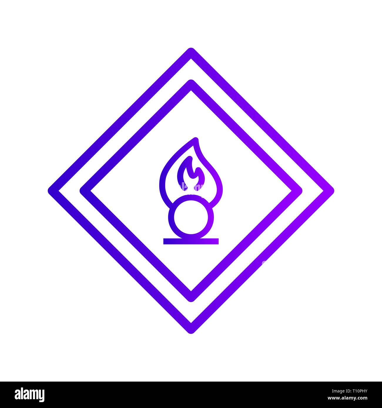 Abbildung: Oxidationsmittel Schild Symbol Stockfoto