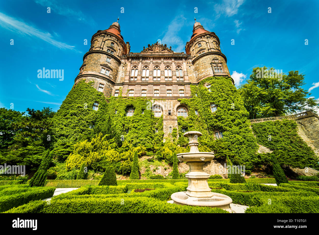 Schönheit der Burg Ksiaz - Polen Stockfoto