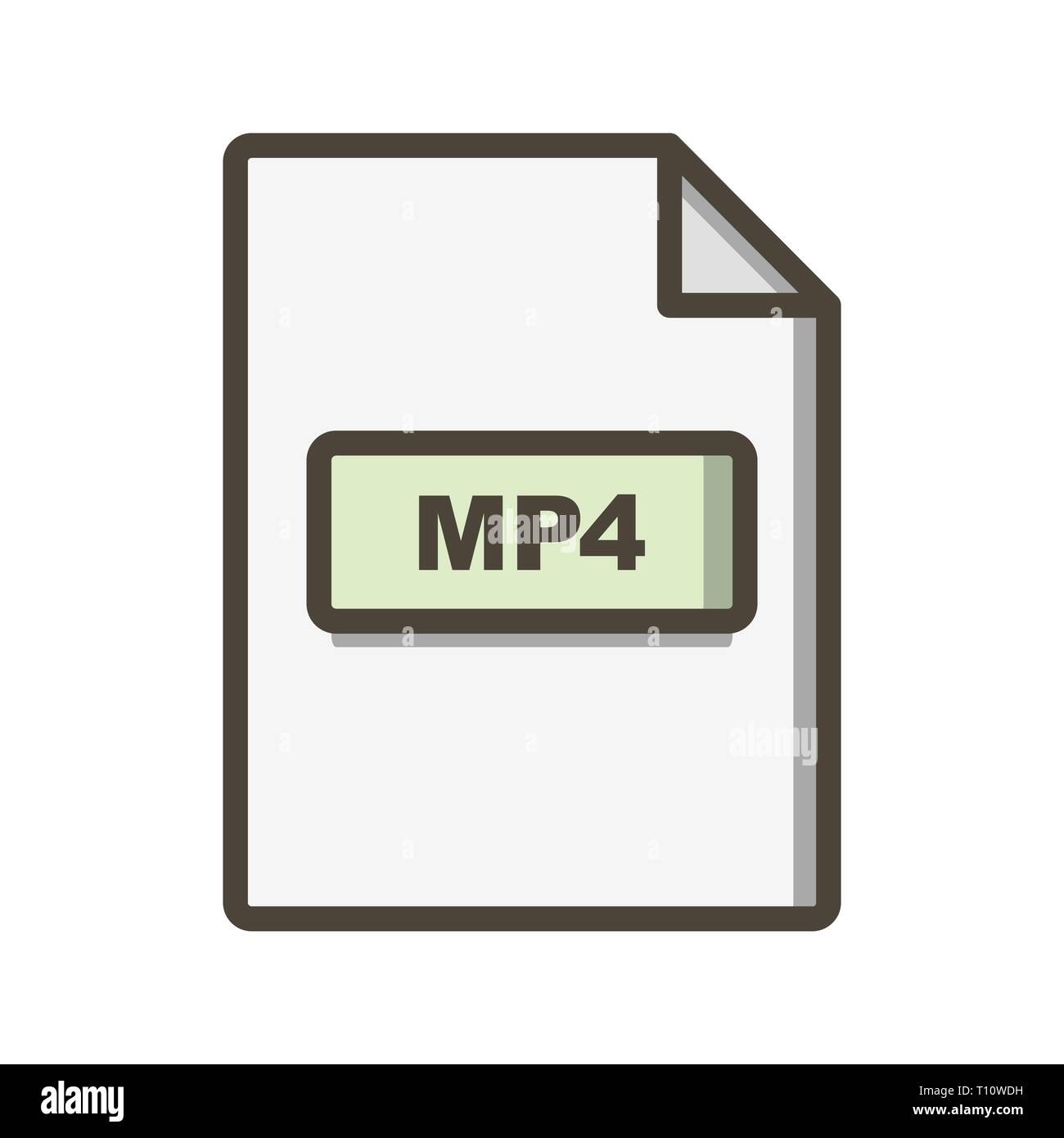 Abbildung MP4 Symbol Stockfoto