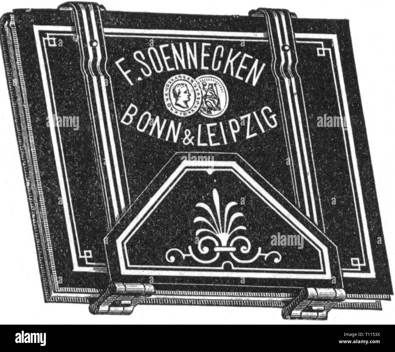 Schreiben, Schreibgerät, Kopieren drücken Sie F. Soennecken, geschlossen, Holzstich, März 1882, Artist's Urheberrecht nicht geklärt zu werden. Stockfoto