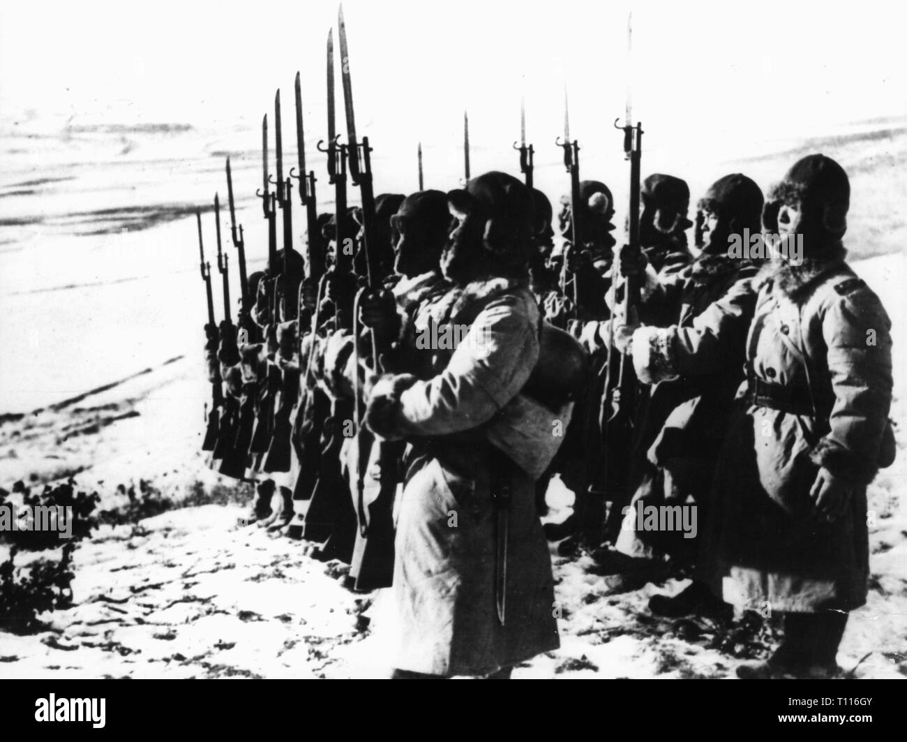 Zweiten Japanisch-Chinesischen Krieg 1937 - 1945, japanischen Soldaten ihre Gewehre, China, später 1930er Jahre, Additional-Rights - Clearance-Info - Not-Available Stockfoto